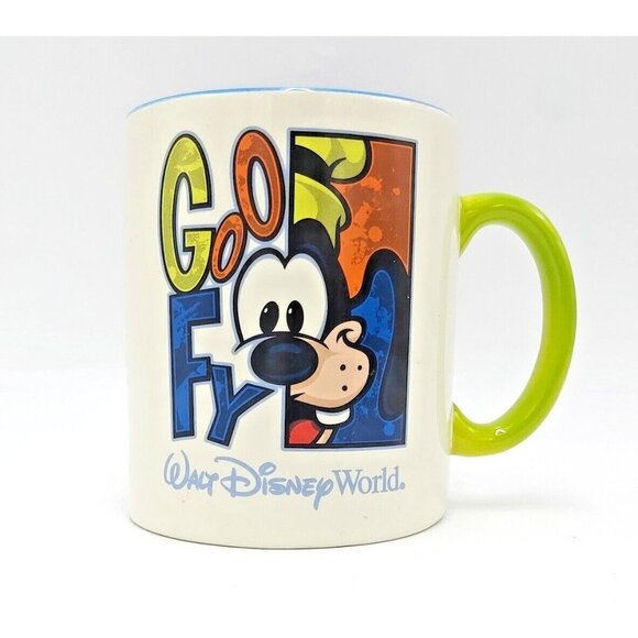 Walt Disney World Goofy Mug 20 oz  Colorful Retro Modern WDW Parks Coffee Cup - Picture 1 of 7